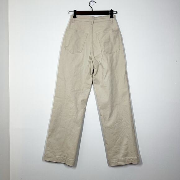 Cotton-On Straight Leg High Rise Chino Pants Sz 4 Tan 4 Pockets Preppy School‎ - Picture 5 of 11